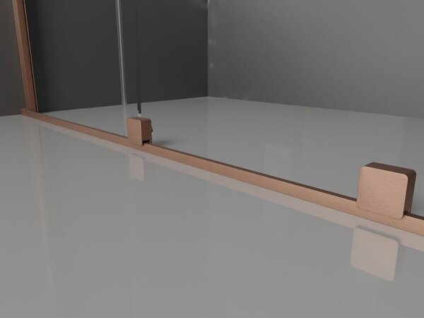 Mexen Velar L плъзгаща се душ кабина 120 x 90 см, прозрачна, четкана мед