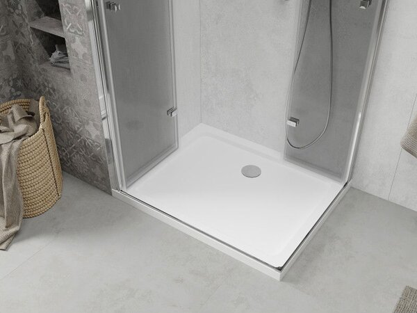 Mexen Lima Душ кабина Duo сгъваема 80 x 70 см, прозрачна, хром + тава Flat