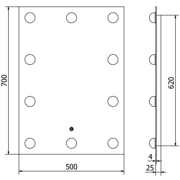 Mexen Dona осветено огледало за баня 50 x 70 см, LED 6000K, анти-пара - 9818-050-070-611-00