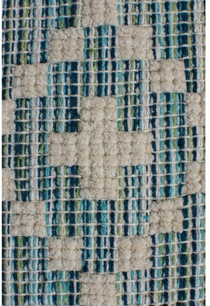 Бежово-синя памучна пътека , 60 x 200 cm Leela - Flair Rugs