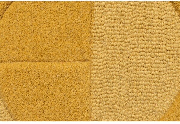 Жълт вълнен килим в цвят охра 60x230 cm Gigi - Flair Rugs