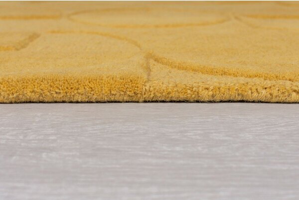 Жълт вълнен килим в цвят охра 60x230 cm Gigi - Flair Rugs