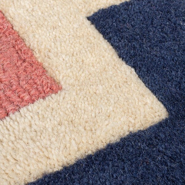 Ръчно изработена вълнена пътека 60x230 cm Retro Blocks – Flair Rugs
