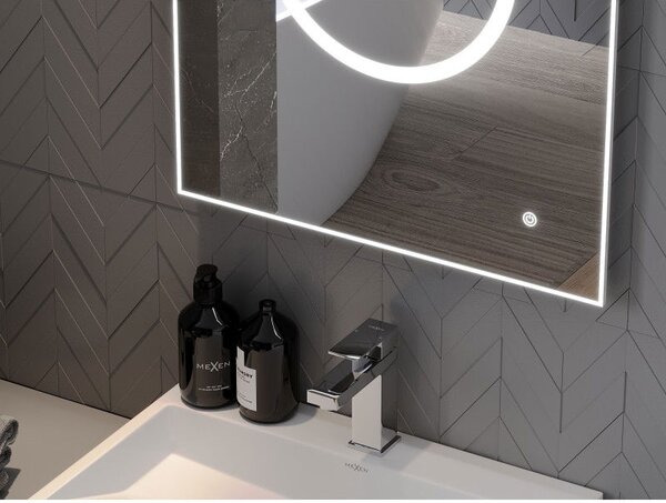 Mexen Koga осветено огледало за баня 100 x 80 cm, LED 6000K, антипара - 9821-100-080-611-00