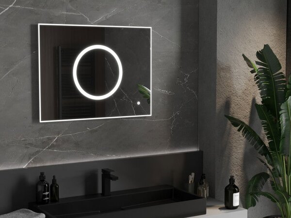 Mexen Koga осветлено огледало за баня 80 x 60 см, LED 6000K, противзамъгляване - 9821-080-060-611-00