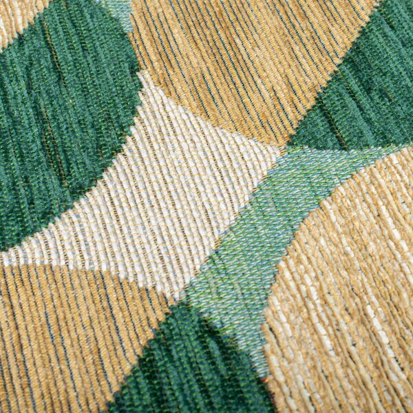 Жълто-зелена пътека 60x230 cm Carlos Circle Geo – Flair Rugs