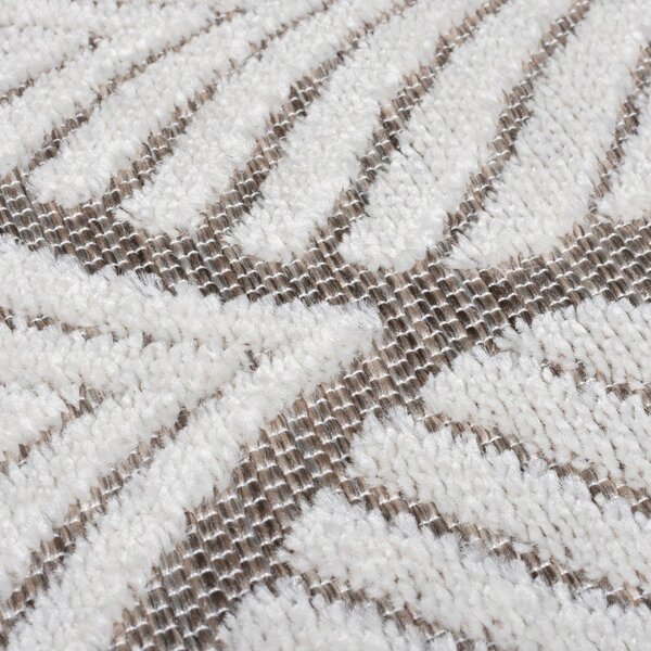 Килим за открито и закрито в цвят слонова кост 66x230 cm Elm Leaf – Flair Rugs
