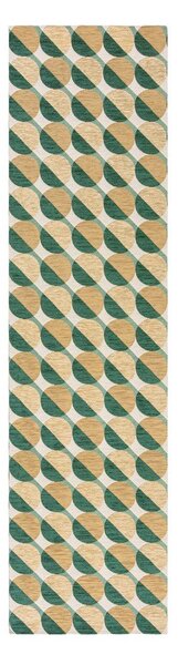 Жълто-зелена пътека 60x230 cm Carlos Circle Geo – Flair Rugs