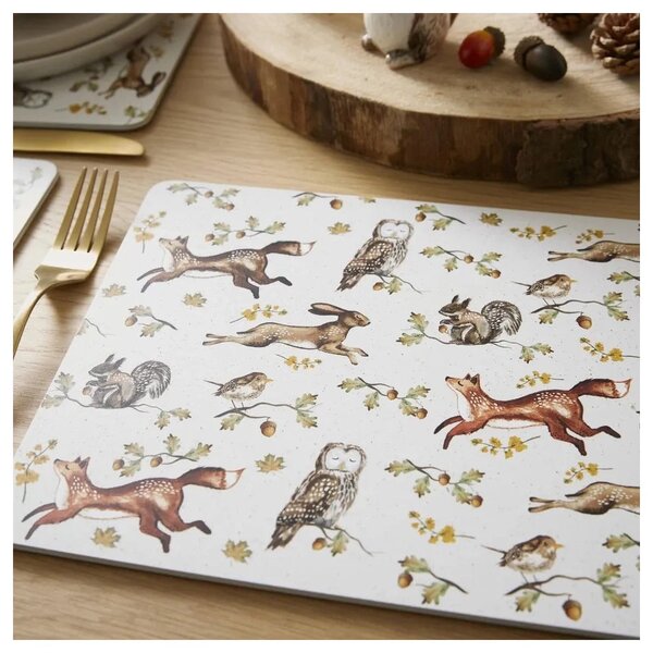 Коркови подложки за хранене в комплект 4 бр. 21x29 cm Forest Fable – Cooksmart ®