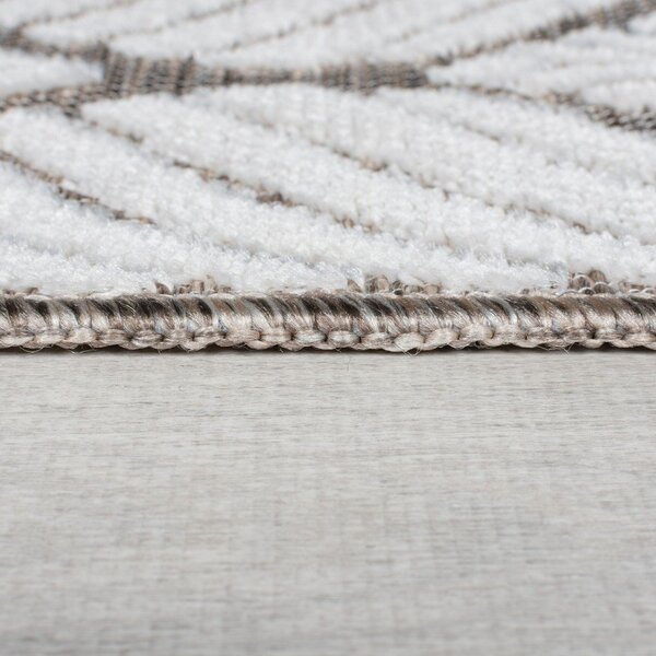 Килим за открито и закрито в цвят слонова кост 66x230 cm Elm Leaf – Flair Rugs