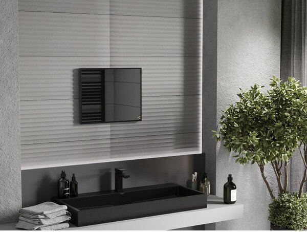 Mexen Loft правоъгълно огледало за баня 50 x 40 cm, черна рамка - 9852-050-040-000-70