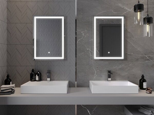 Mexen Miko LED осветено огледало за баня 50 x 70 см, LED 6000K, анти-пара - 9819-050-070-611-00