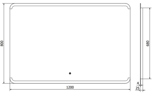 Mexen Nida осветено огледало за баня 120 x 80 см, LED 6000K, анти-пара - 9806-120-080-611-00