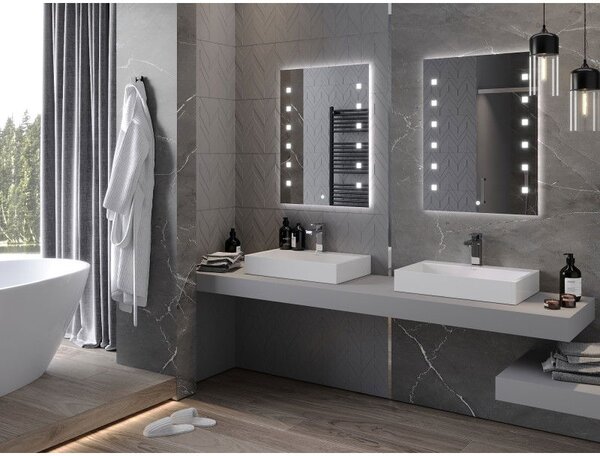 Mexen Ner огледало за баня с подсветка 60 x 80 см, LED 6000K, антиконденз - 9809-060-080-611-00