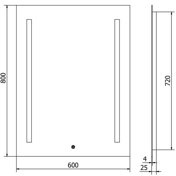 Mexen Remi огледало за баня с подсветка 60 x 80 cm, LED 6000K, антизамъгляващо - 9804-060-080-611-00