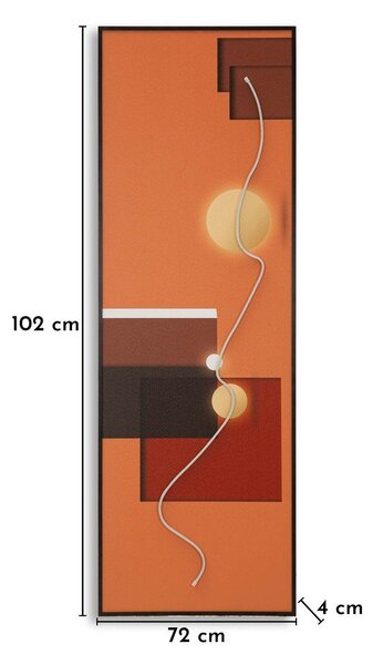 Печатна картина върху платно с включена рамка 50x150 cm LED – Mauro Ferretti