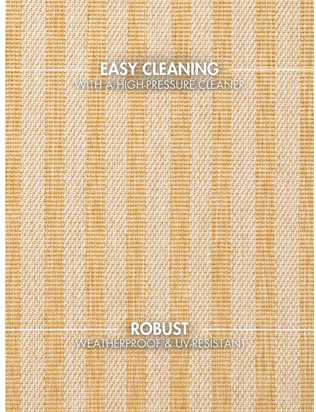 Килим за открито и закрито в цвят жълта охра/кремав 120x170 cm Haringey Linley – Ted Baker