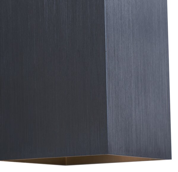 Модерна стенна лампа Gunmetal квадратна 2-лампи GU10 50mm - Sandy