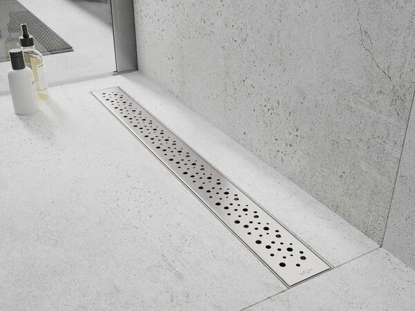Mexen Flat M12 линеен сифон 80 см, инокс - 1021080-15