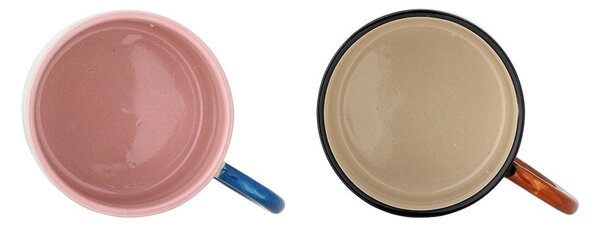 Черни/бежови керамични чаши в комплект 2 бр. 300 ml Maricala – Bloomingville