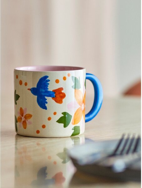 Черни/бежови керамични чаши в комплект 2 бр. 300 ml Maricala – Bloomingville