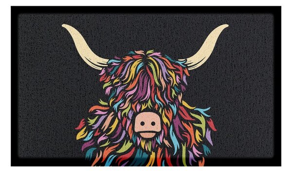 Изтривалка от PVC 40x70 cm Highland Cow – Artsy Doormats