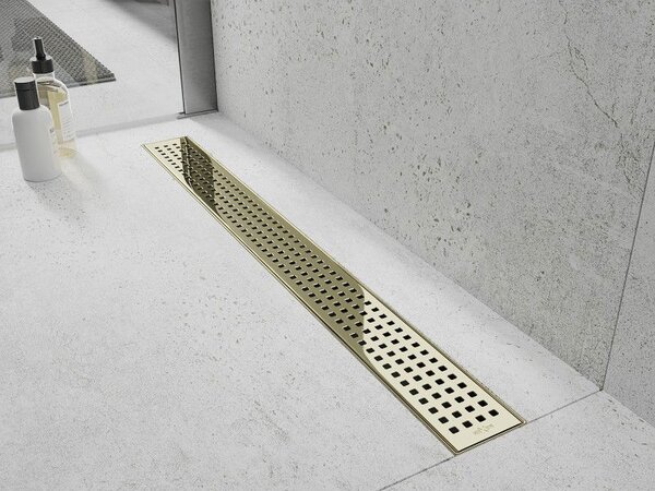 Mexen Flat M08 линеен сифон 50 см, златен - 1525050-15