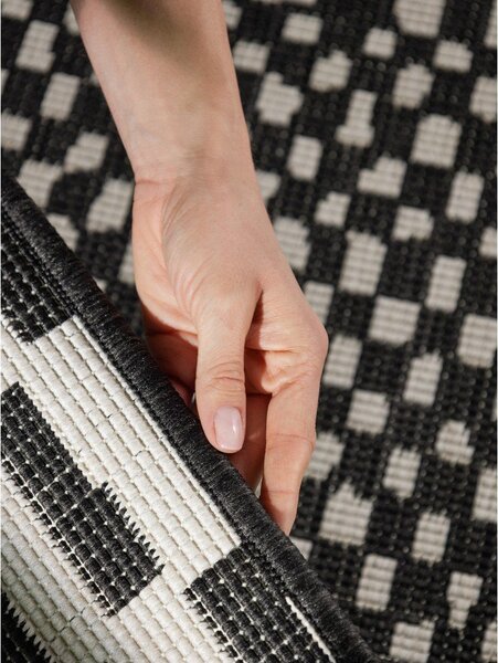 Черен/кремав килим за открито и закрито 160x230 cm Haringey Barkham – Ted Baker