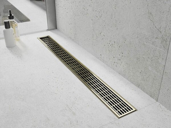 Mexen Flat 360° M33 въртящ се линеен сифон 50 см, златен - 1533050-40