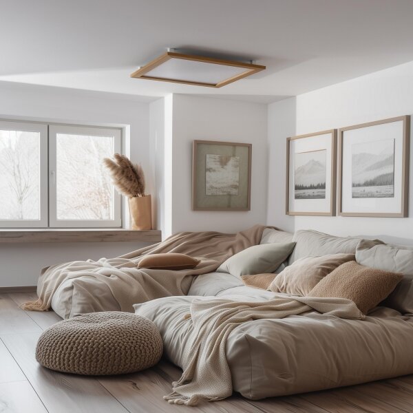 Eglo - LED повърхностно монтиран панел SALOBRENA LED/31W/230V кафяв