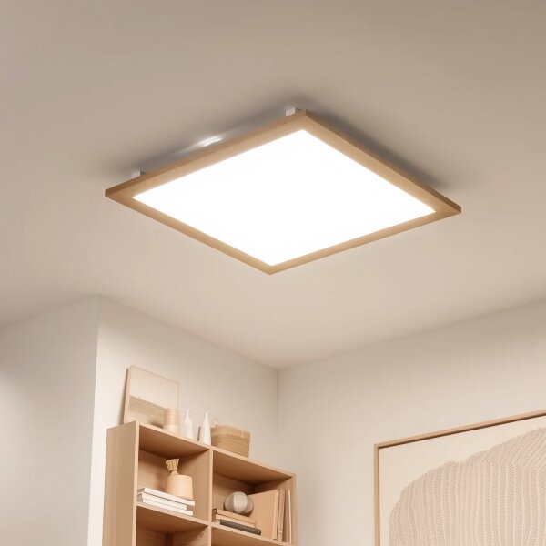 Eglo - LED повърхностно монтиран панел SALOBRENA LED/31W/230V кафяв