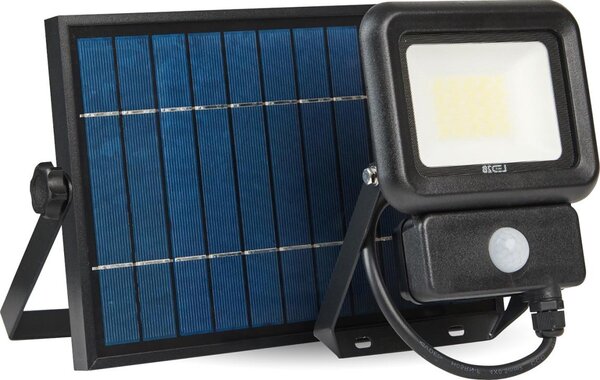 LED външен соларен прожектор с датчик LED/20W/3,7V 6500K IP65 4400 mAh