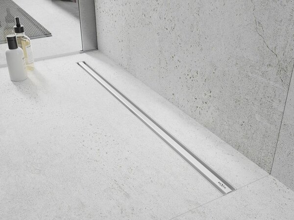 Mexen Flat 360° Slim въртящ се линеен сифон 80 см, бял - 1241080