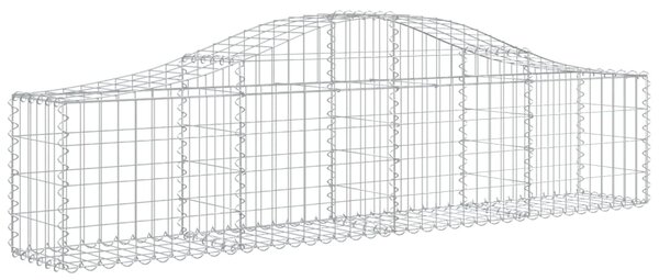 VidaXL Дъговидна габионна кошница 200x30x40/60 см поцинковано желязо