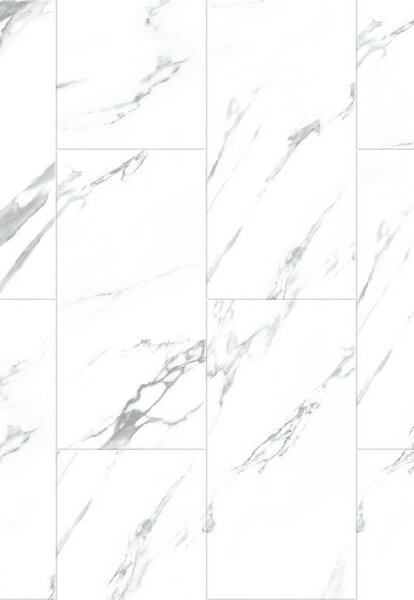 Mexen Glacier White винилови панели 610 x 305 mm LVT Dryback 2,5 mm, подложка, 4 V-фуга, Jazz White - F1451-0610-305-255-4V1-01