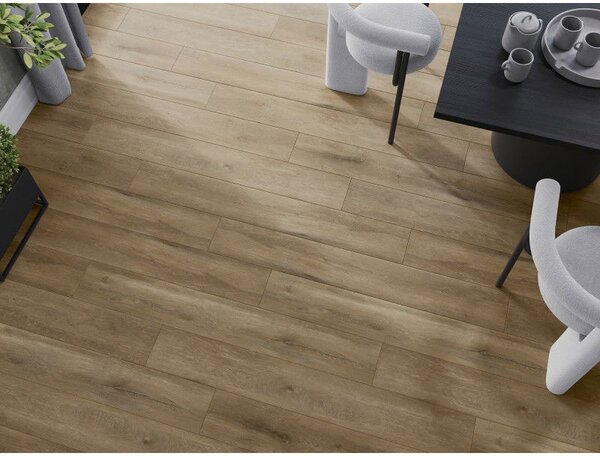 Mexen Long Creek винилови панели 1240 x 182 mm SPC 6,5 mm, подложка IXPE 1,5 mm, 4 V-Фуга, Дъб