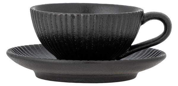 Черна керамична чаша за капучино 200 ml Neri – Bloomingville