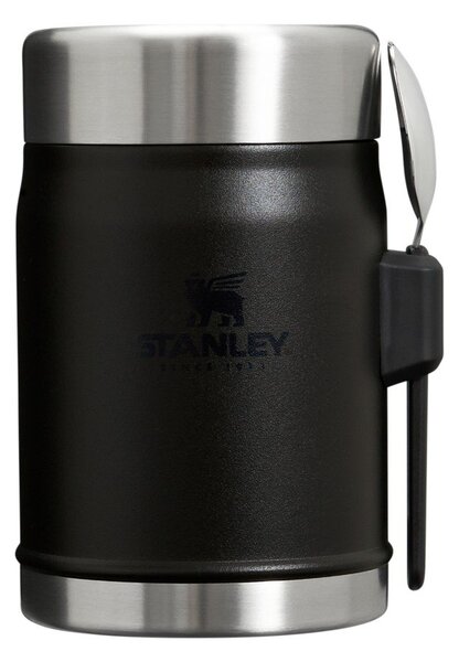 Матово черен термос за храна от неръждаема стомана 400 ml Legendary Food Jar + Spork Black 2.0 – Stanley