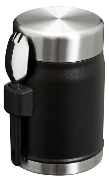 Матово черен термос за храна от неръждаема стомана 400 ml Legendary Food Jar + Spork Black 2.0 – Stanley
