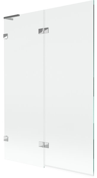 Mexen Lunar L параван за вана 2-крилен ляв 120 x 150 cm, прозрачен, хром - 897L-120-100-01-00-L