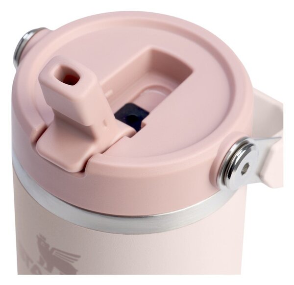Светлорозов термос от неръждаема стомана 410 ml IceFlow™ Flip Straw 2.0 Tumbler Rose Quartz – Stanley