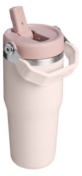 Светлорозов термос от неръждаема стомана 410 ml IceFlow™ Flip Straw 2.0 Tumbler Rose Quartz – Stanley