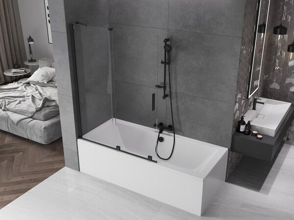 Mexen Velar душ параван 2-крилен плъзгащ се 120 x 150 см, прозрачен, черен - 896-120-000-01-70