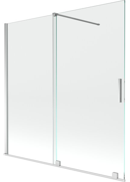 Mexen Velar двукрила плъзгаща се вана 160 x 150 см, прозрачен, хром - 896-160-000-01-01