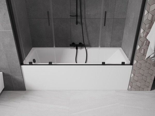 Mexen Velar Duo двукрилен плъзгащ екран за вана 170 x 150 см, прозрачен, черен - 896-170-000-02-70