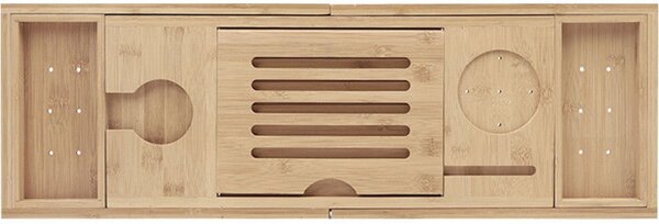 Mexen Bamboo полица за вана 70-105 см, естествен бамбук - 701170-00