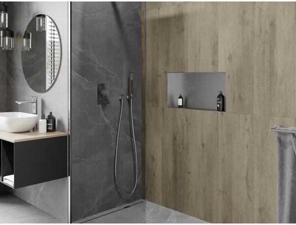 Mexen X-Wall-NR нишова полица без фланец 60 x 30 cm, инокс - 1911603010