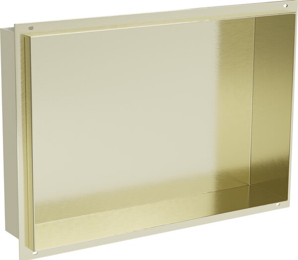 Mexen X-Wall-NR вградена полица без ръб 45 x 30 см, златиста четкана - 1951453010