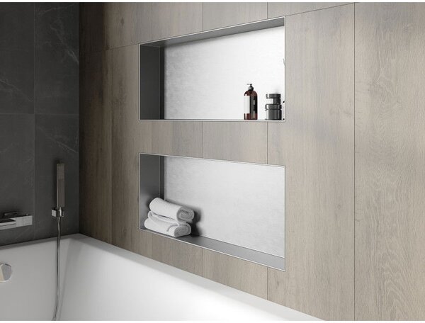 Mexen X-Wall-NR вдлъбната полица без фланец 75 x 30 см, инокс - 1911753010