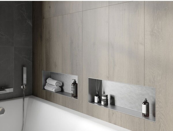Mexen X-Wall-NR нишова полица без фланец 60 x 20 cm, инокс - 1911602010
